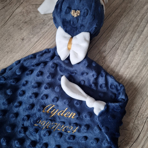 Doudou DODO personnalisé  57x53cm avec Prénom et/ou Date de naissance en minky